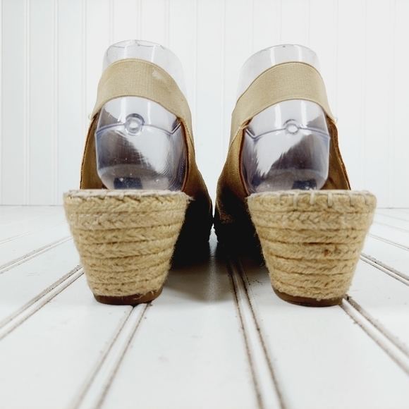 Steve Madden Womens Indiggoo Gold Elastic Pep Toe Espadrilles Sandals K1001 - Picture 6 of 12